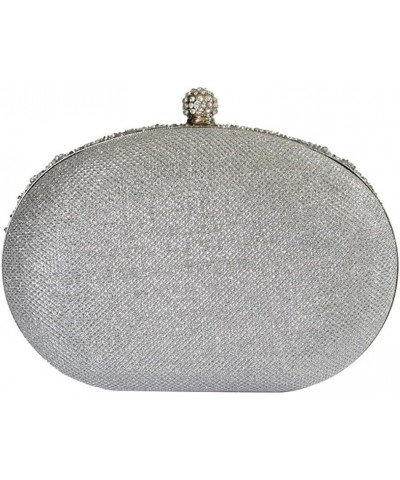 Clutch Purses For Women, Rhinestone Dumpling Crystal Clutches Evening Bags Gemstone Clutch Purse For Wedding Party Silver $13...