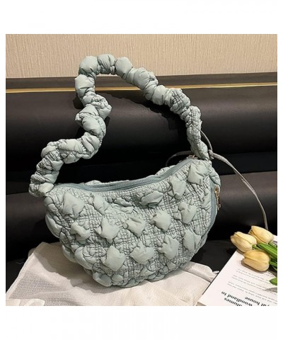 Ruched Quilted Satchel Bags Women Shopper Purse Solid Messenger Bag Chest Bag Tote Bag Crossbody Bag Grey $9.20 Totes