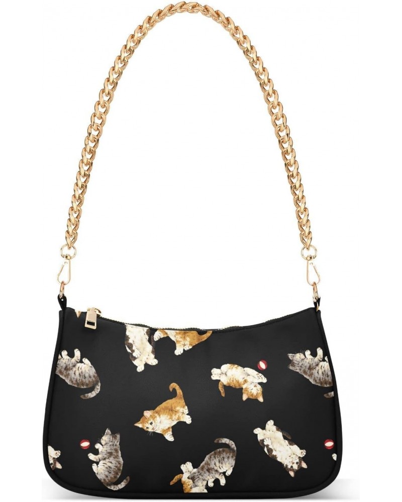 Pretty Cat Shoulder Bag for Women Crossbody Small Tote Bag Purses with Zipper Closure Handbag for Work Girls Beach Travel $16...