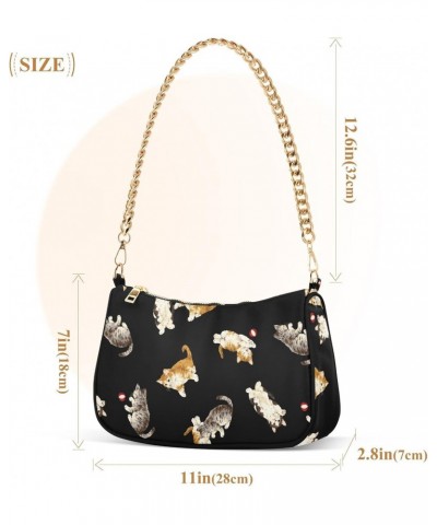 Pretty Cat Shoulder Bag for Women Crossbody Small Tote Bag Purses with Zipper Closure Handbag for Work Girls Beach Travel $16...