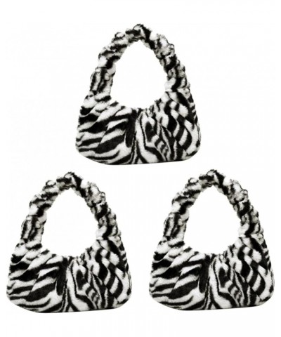 2pcs Plush Rabbit Handbag Travel Tote Zebra Accessories Faux Fur Purse Zebra Gifts Shoulder Purse Ladies Blackx3pcs $15.56 Sh...