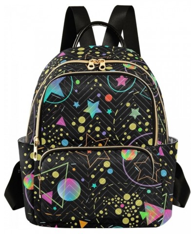 Mini Backpack Purse for Women Lightweight Girls Small Size Neon Bright Stars Planets School Teens College Traveling Small $19...