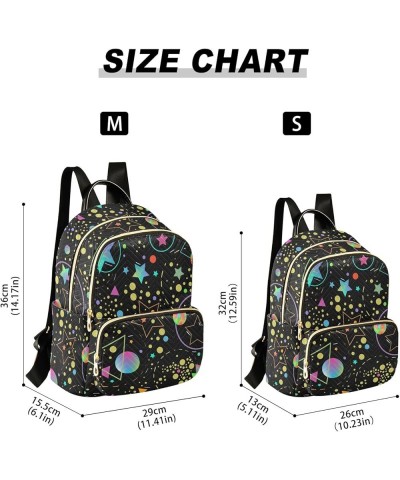 Mini Backpack Purse for Women Lightweight Girls Small Size Neon Bright Stars Planets School Teens College Traveling Small $19...