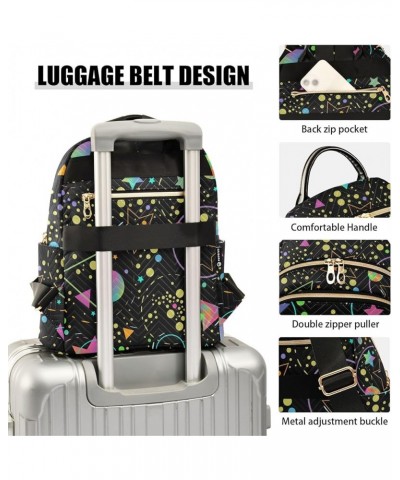 Mini Backpack Purse for Women Lightweight Girls Small Size Neon Bright Stars Planets School Teens College Traveling Small $19...