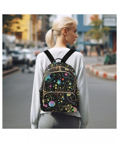 Mini Backpack Purse for Women Lightweight Girls Small Size Neon Bright Stars Planets School Teens College Traveling Small $19...