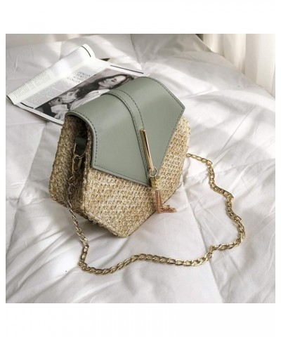 Shoulder Bags Retro Crossbody Tassel Fashion Leather Women Bag Chain Shoulder Weave Bag Bag Bag (White, One Size) Green One S...