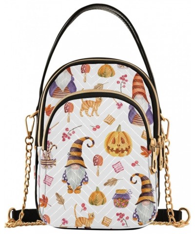 Halloween Gnome Fall Crossbody Bags for Women Small Purse Chain Shoulder Bags Hand Bag for Trip Gifts Work $12.22 Shoulder Bags