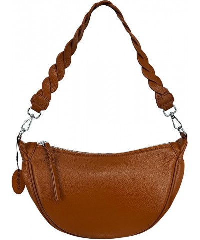 Genuine Leather Tote Bag for Women, Casual Leather Armpit and Spacious Hobo Bag Brown E16 $41.60 Totes