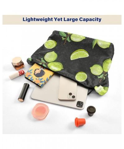 Fruit Women Boho Handbag Lime Fresh Green Slice Leaf Underarm Bag Tote Bag Shoulder Bag Crossbody Bag Fluffy Cell Phone Purse...