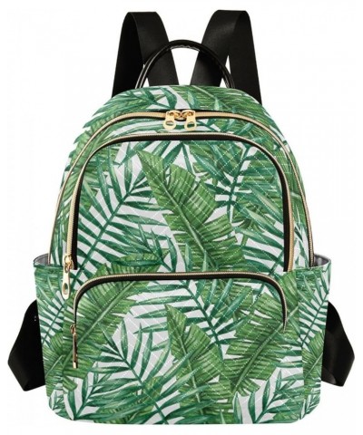 Women Backpack Palm Leaves Anti-Theft Travel Backpack with Luggage Belt Lightweight Handbag Lady Purse Roomy Double Zipper We...