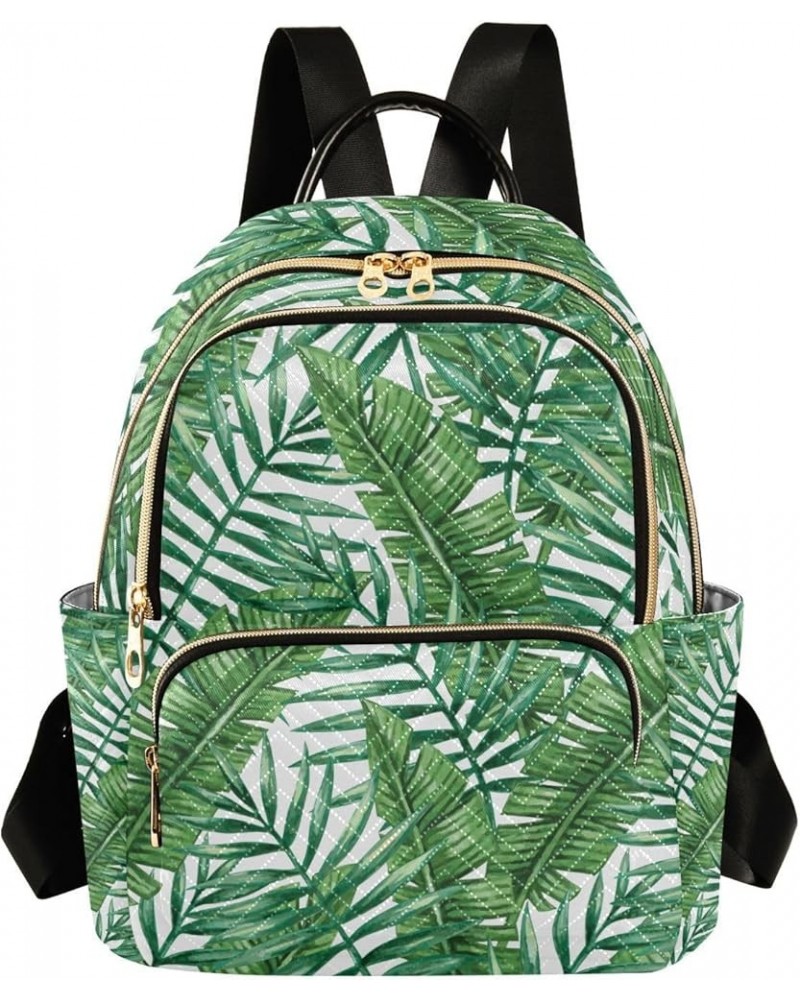 Women Backpack Palm Leaves Anti-Theft Travel Backpack with Luggage Belt Lightweight Handbag Lady Purse Roomy Double Zipper We...