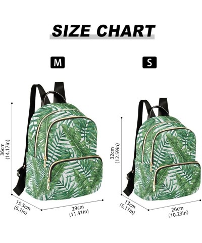 Women Backpack Palm Leaves Anti-Theft Travel Backpack with Luggage Belt Lightweight Handbag Lady Purse Roomy Double Zipper We...