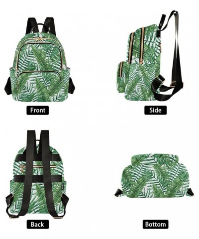 Women Backpack Palm Leaves Anti-Theft Travel Backpack with Luggage Belt Lightweight Handbag Lady Purse Roomy Double Zipper We...