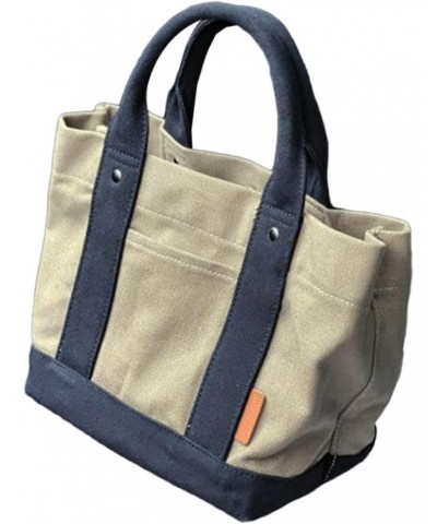 Canvas Tote Bag Handbag Grocery Bag Large Capacity 2 Handles Lightweight Casual Buckle Shopping Bag Female Canvas Handbag $9....