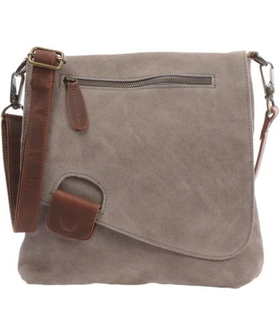 Crossbody Leather Bag, Adjustable Strap, Midnight Black, Genuine Leather Gray Suede $31.64 Crossbody Bags