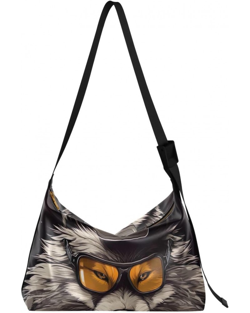 Wolf Crossbody Bag for Women Men with Adjustable Strap PU Leather Shoulder Hobo Purse Bag 20854157 $14.85 Shoulder Bags