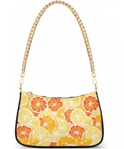 Hobo Bags for Women Orange Yellow Tote Purses Small Handbags with Chain 20849117 $14.10 Totes