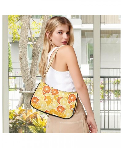 Hobo Bags for Women Orange Yellow Tote Purses Small Handbags with Chain 20849117 $14.10 Totes