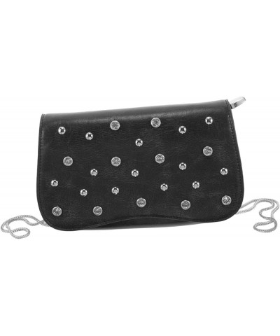 1 PC Shell Rivet Bag Crossbody Wallet Purse Clutch Purse for Woman Crossbody Bags for Women Toiletry Bag Black $9.10 Others