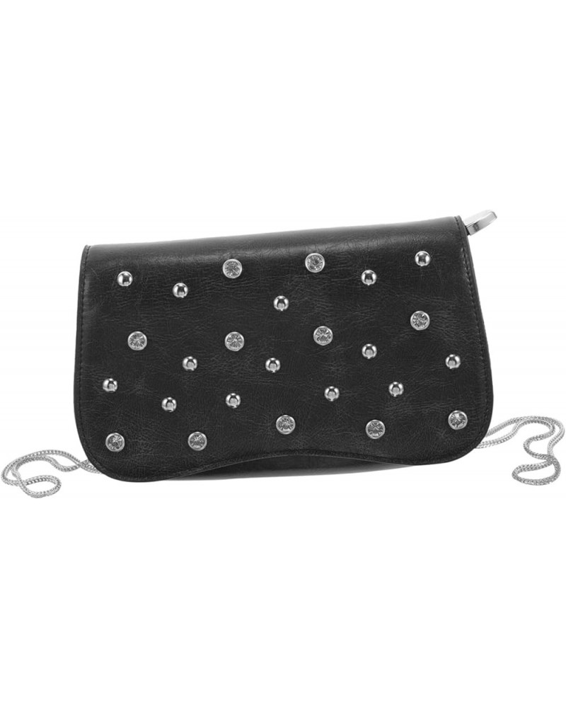 1 PC Shell Rivet Bag Crossbody Wallet Purse Clutch Purse for Woman Crossbody Bags for Women Toiletry Bag Black $9.10 Others