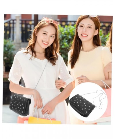 1 PC Shell Rivet Bag Crossbody Wallet Purse Clutch Purse for Woman Crossbody Bags for Women Toiletry Bag Black $9.10 Others