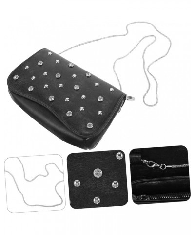 1 PC Shell Rivet Bag Crossbody Wallet Purse Clutch Purse for Woman Crossbody Bags for Women Toiletry Bag Black $9.10 Others