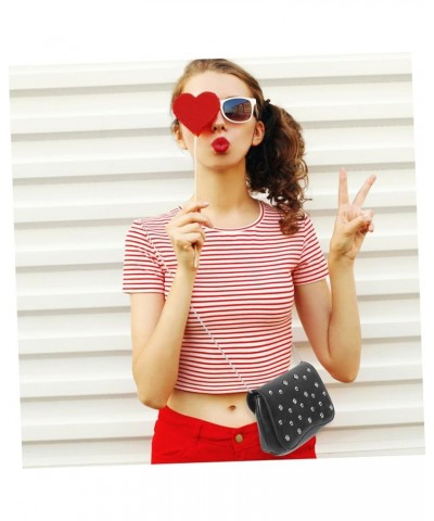 1 PC Shell Rivet Bag Crossbody Wallet Purse Clutch Purse for Woman Crossbody Bags for Women Toiletry Bag Black $9.10 Others