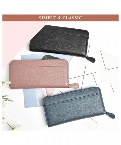 Long Purses for Women, Genuine Leather Clutch Bag Large Capacity Ladies Multi-Pocket Card Holder Zipper B / Grey $24.19 Wallets