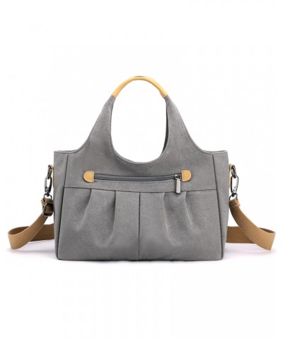 Canvas Handbag for Women Large Tote Bag with Zip Multi Pocket Shoulder Bag Casual Tote Handbags Hobo Bag $28.35 Totes