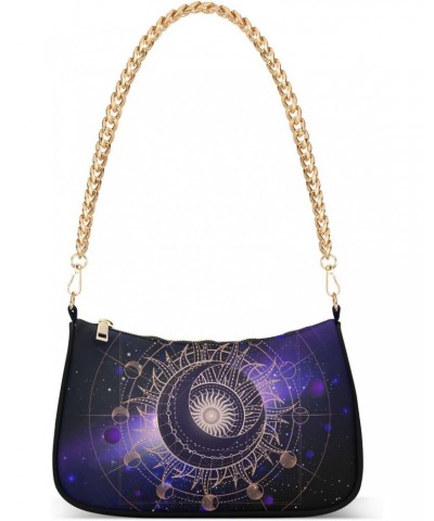 Clutch Shoulder Bags Tote Evening Purse Handbags for Women Hobo Bags Galaxy Star Geometric with Zipper Closure $13.12 Totes