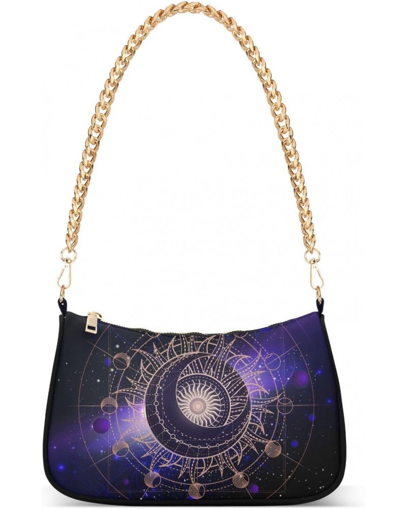 Clutch Shoulder Bags Tote Evening Purse Handbags for Women Hobo Bags Galaxy Star Geometric with Zipper Closure $13.12 Totes