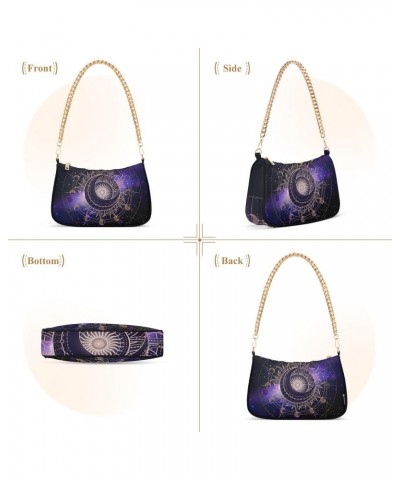 Clutch Shoulder Bags Tote Evening Purse Handbags for Women Hobo Bags Galaxy Star Geometric with Zipper Closure $13.12 Totes