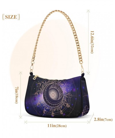 Clutch Shoulder Bags Tote Evening Purse Handbags for Women Hobo Bags Galaxy Star Geometric with Zipper Closure $13.12 Totes