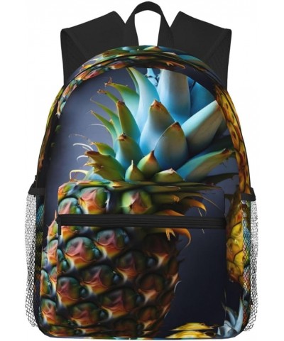 Lavender flower Backpack Cute Print Bookbag Women Travel Casual Water-resistant Backpack Travel Bag bags Fruit Pineapple One ...