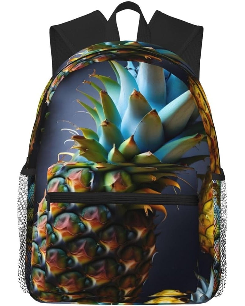 Lavender flower Backpack Cute Print Bookbag Women Travel Casual Water-resistant Backpack Travel Bag bags Fruit Pineapple One ...