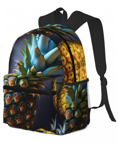 Lavender flower Backpack Cute Print Bookbag Women Travel Casual Water-resistant Backpack Travel Bag bags Fruit Pineapple One ...