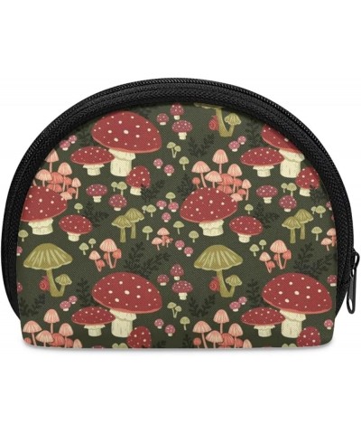 Red Rose Wallet with Coin Pouch for Women Girls for Storing, Credit Card, ID Card, Keys, Lipstick Mushroom $7.83 Wallets