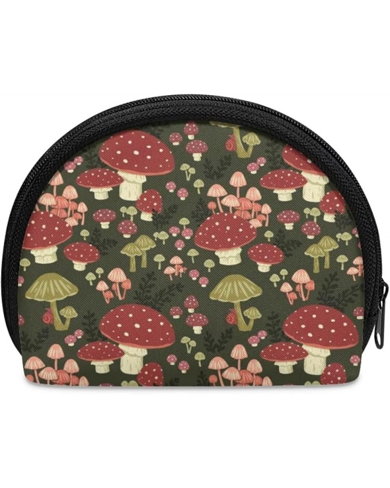 Red Rose Wallet with Coin Pouch for Women Girls for Storing, Credit Card, ID Card, Keys, Lipstick Mushroom $7.83 Wallets