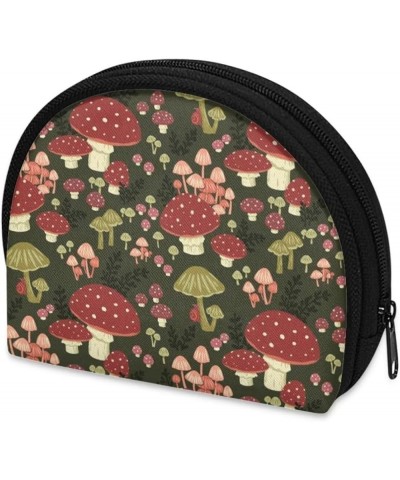 Red Rose Wallet with Coin Pouch for Women Girls for Storing, Credit Card, ID Card, Keys, Lipstick Mushroom $7.83 Wallets