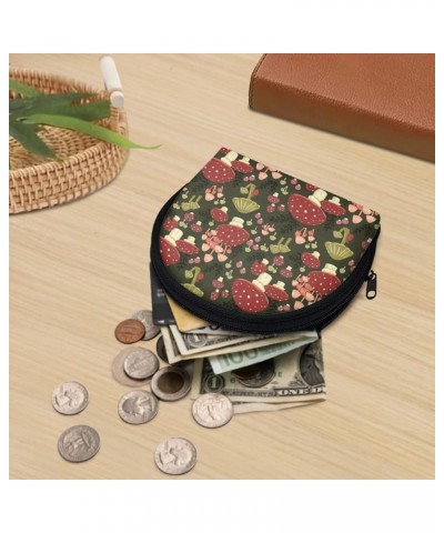 Red Rose Wallet with Coin Pouch for Women Girls for Storing, Credit Card, ID Card, Keys, Lipstick Mushroom $7.83 Wallets