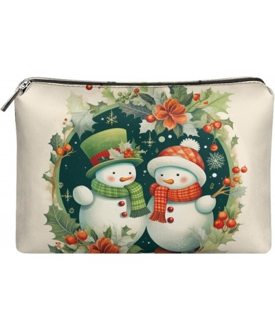 Christmas Snowman Print Wallet for Men Women Western Aztec Style PU Leather Portable Purses RFID Blocking Card Holder Coin Sn...