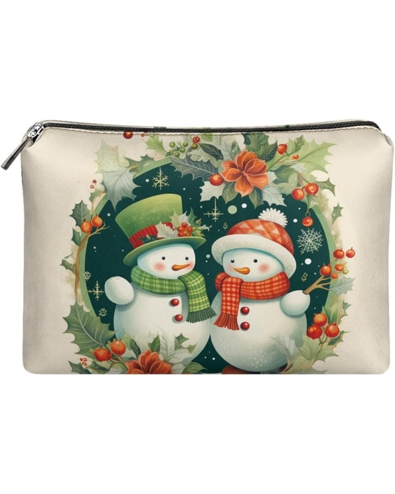 Christmas Snowman Print Wallet for Men Women Western Aztec Style PU Leather Portable Purses RFID Blocking Card Holder Coin Sn...