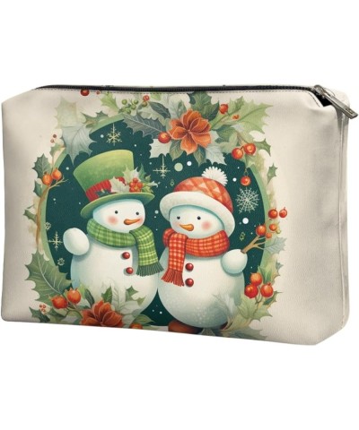 Christmas Snowman Print Wallet for Men Women Western Aztec Style PU Leather Portable Purses RFID Blocking Card Holder Coin Sn...