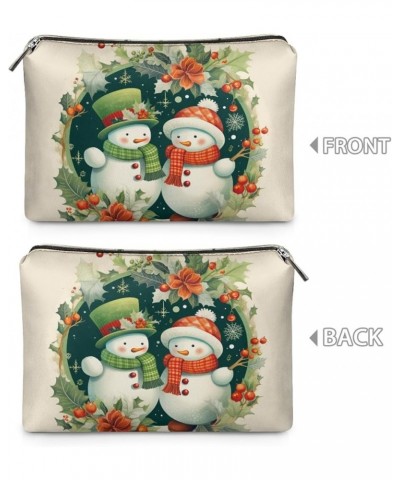 Christmas Snowman Print Wallet for Men Women Western Aztec Style PU Leather Portable Purses RFID Blocking Card Holder Coin Sn...