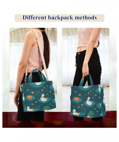 Ducks in The Pond Corduroy Handbag - Fashionable, Unique, and Versatile Shoulder Bag Beige straps $17.99 Shoulder Bags