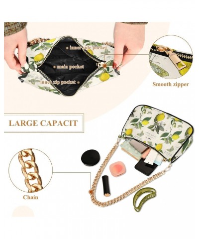 Pattern Lemon Old Color Shoulder Bag for Women Hobo Bags Small Chain Shoulder Bags Clutch Handbag Tote Crossbody Bag Purse wi...