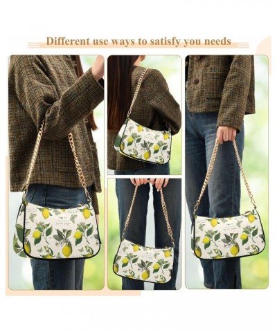 Pattern Lemon Old Color Shoulder Bag for Women Hobo Bags Small Chain Shoulder Bags Clutch Handbag Tote Crossbody Bag Purse wi...