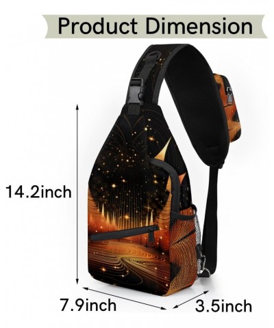 Christmas Trees Design Theme Sling Bag for Women Crossbody Backpack Purse Shoulder Casual Daypack Cross Body Bags for Travel ...