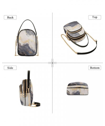 Marble and Gold Painting Crossbody Bags with Pockets, Woman Crossbody Bag, Crossbody Handbags for Woman Marble and Gold Paint...