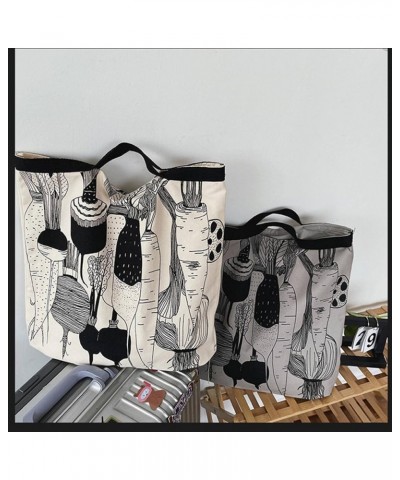 NC Ins New Hand Bag idle Style Large Capacity Shopping Bag Graffiti wenyifan White Radish baiseluobu $9.35 Handbags